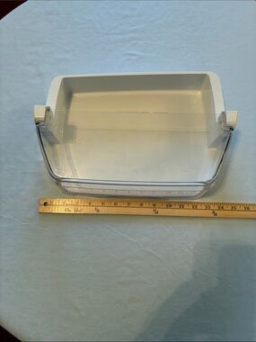 Clear White Refrigerator Door Bin - Food Storage Organizer